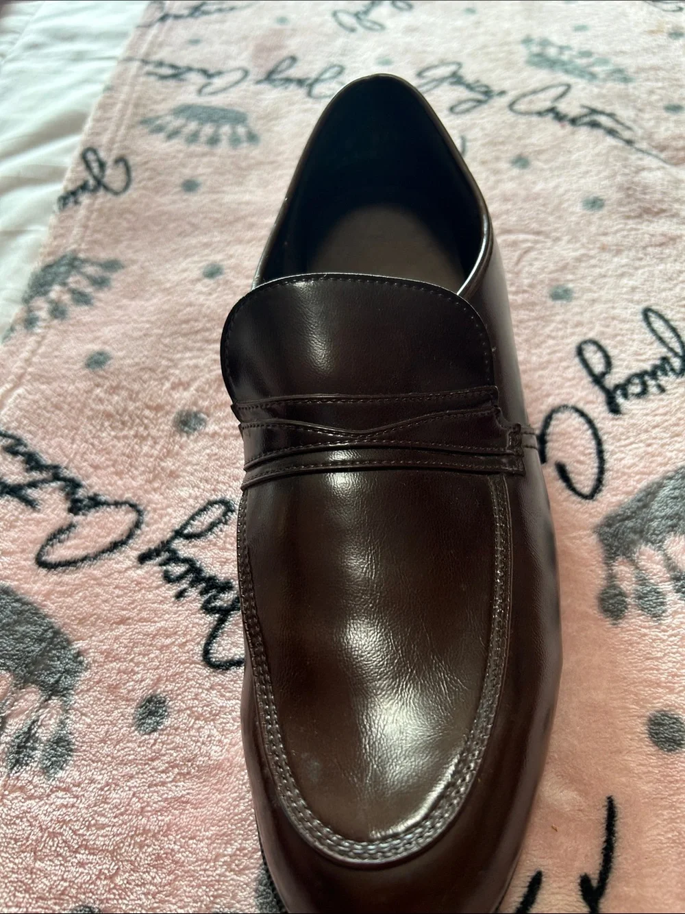 Men's Brown Leather Slip-On Loafers Size 9.5